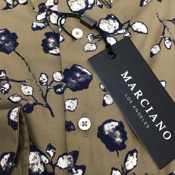 Marciano Guess Floral Cotton Shirt 40/M 41/L - Picture 10 of 16